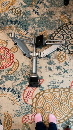 Desk Mounted Dual Monitor Holder