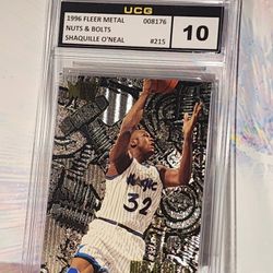 SHAQUILLE O'NEAL HOF METAL NUTS AND BOLTS #215 UCG GEM MT 10 