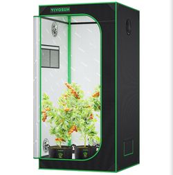 VIVOSUN 32"x32"x63" Grow Tent Highest Reflective Mylar Indoor Tent