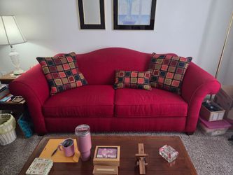 Couch and throw pillows