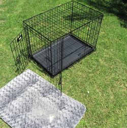 Pet Crate – Medium Double Door Pet Kennel Crate 30"x19"x21"