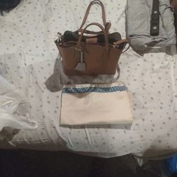 Tory Burch Purse And Canvas Tote