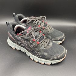 ASICS Gel-Scram 4 Black Pink 1012A039 Camo Trail Running Shoes Women Size US 6.5