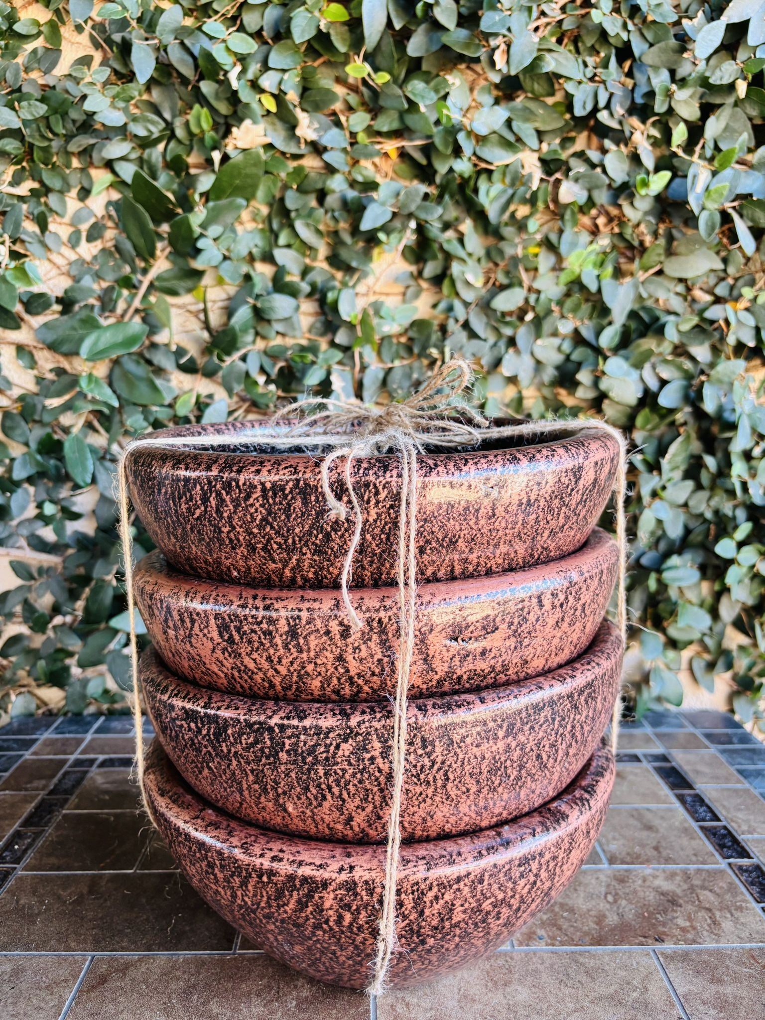 Set of 4 Bowl Pot Planters