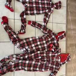 Adult Christmas footed pajamas