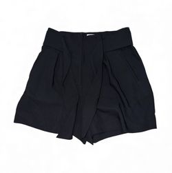 H&M Size 6 Women’s Dressy Casual Black Shorts Wide Leg High Rise Front Tie