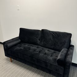69” 3 Seater Velvet Sofa , With 2 Pillows Mid Century Look