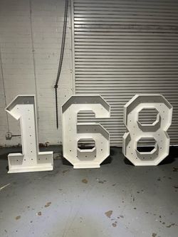 Large Marquee Number Signs 1 6 8