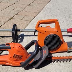 Hedge Trimmer, Blower, And Weed Whacker 