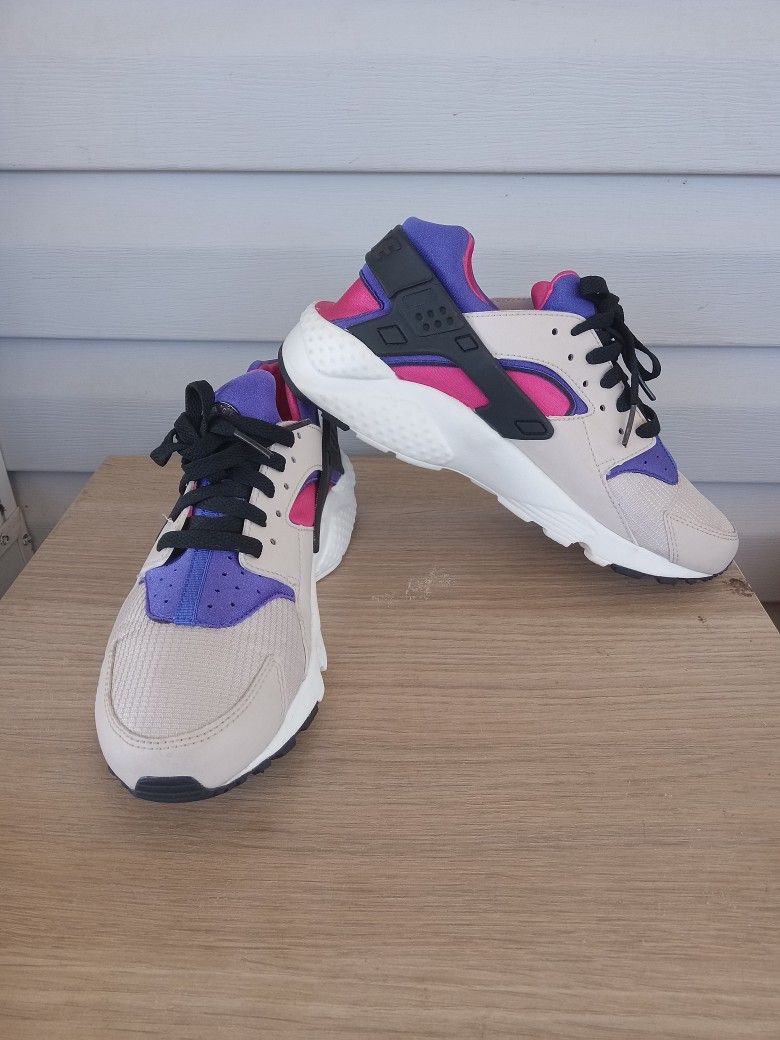 Nike Womens Air Huarache Lace Up Low Top Sneakers Shoes Size 7Y