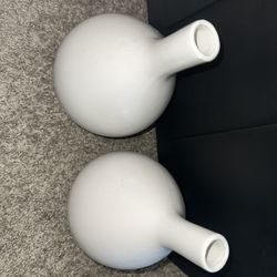 White vases