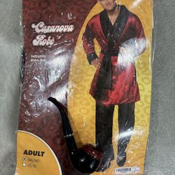 Casanova Robe With Pipe Costume / Adult Small-medium 