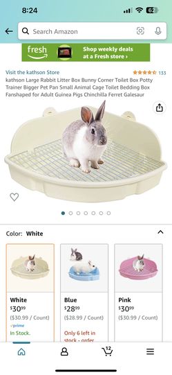 Large Rabbit Litter Box Bunny Corner Toilet