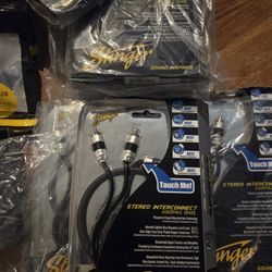 (8) Stinger 8000 Series Hifi Audiophile Rca Cables 