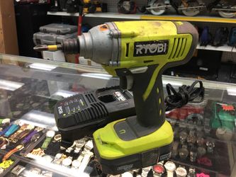 RYOBI cordless 18v lithium impact driver drill with battery & charger