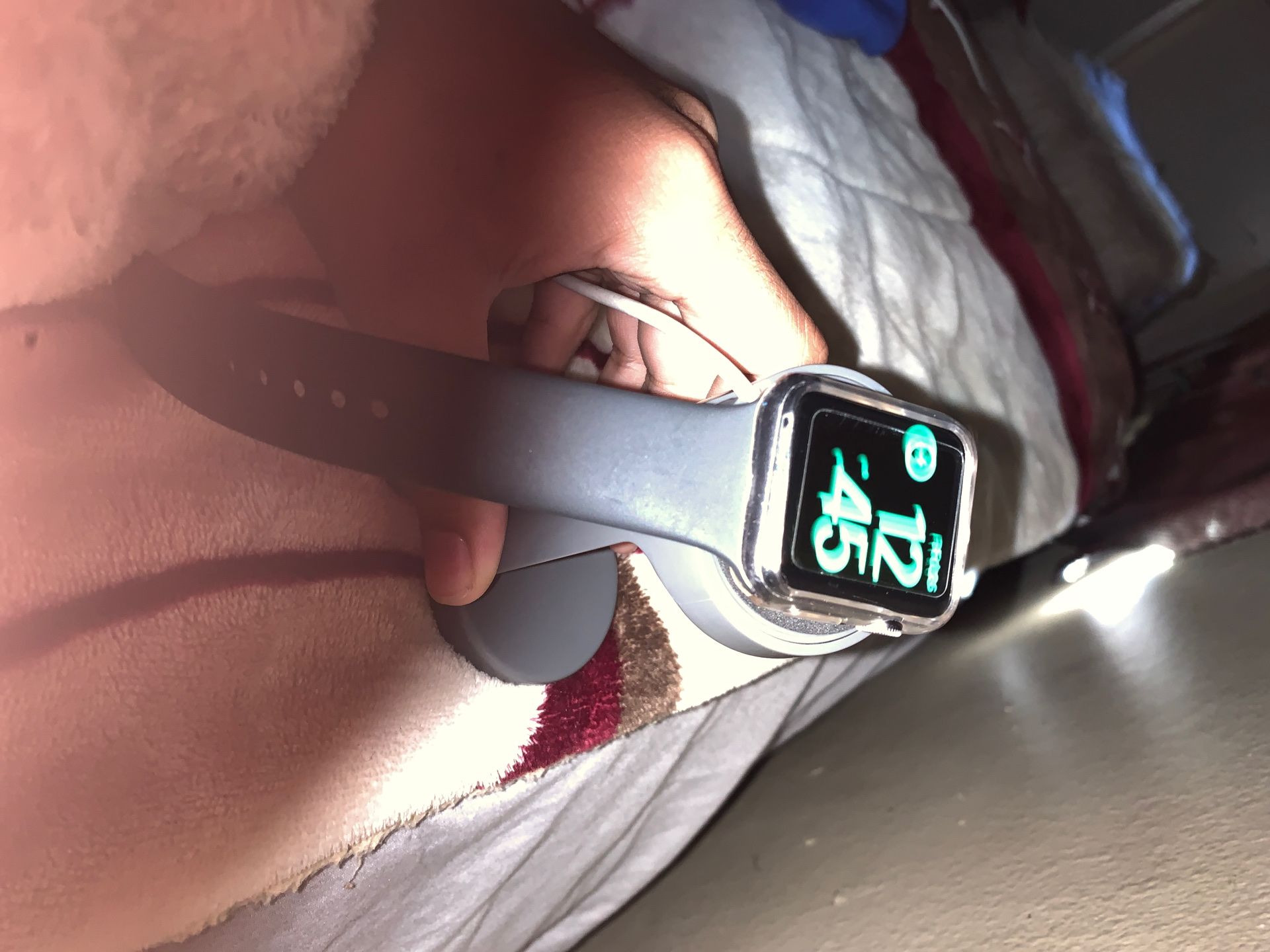 Apple Watch with charger and stand