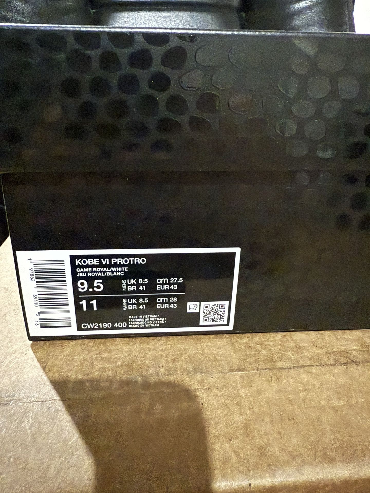 Kobe 6 Royal Blue Size 9.5