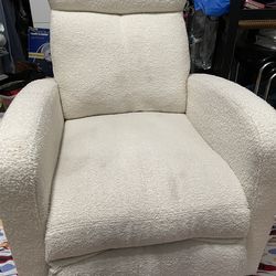 Yaheetech Upholstered Adjustable Boucle Recliner Chair