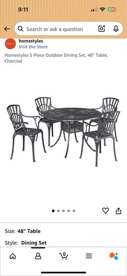 Outdoor dining table set