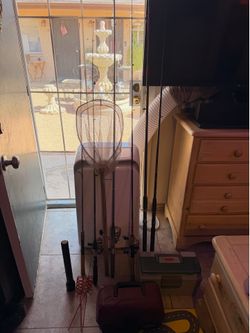 Fishing poles and tackle gear
