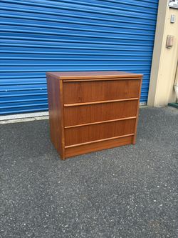Mid Century Modern Teak 3 Drawer Dresser