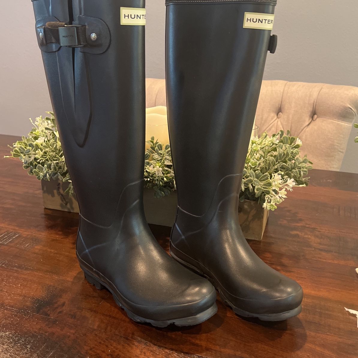 Gently Worn Hunter Boots Size 6