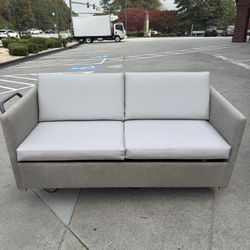 Modern Gray Pull-Out Sofa Bed