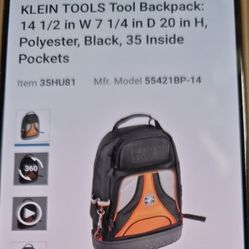 KLEIN TOOLS TOOL BACKPACK