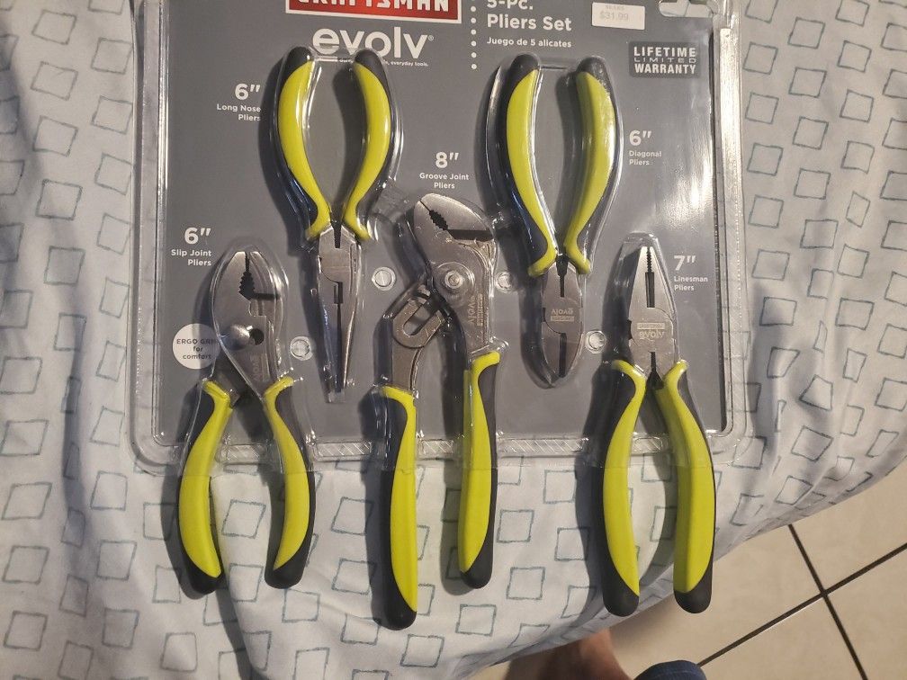 craftsman 5pcs. pliers ser brand new