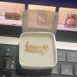 14K Solid Gold Stacy Name Pendant 