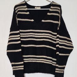 Women's Black Seeater With White Stripes Size XL