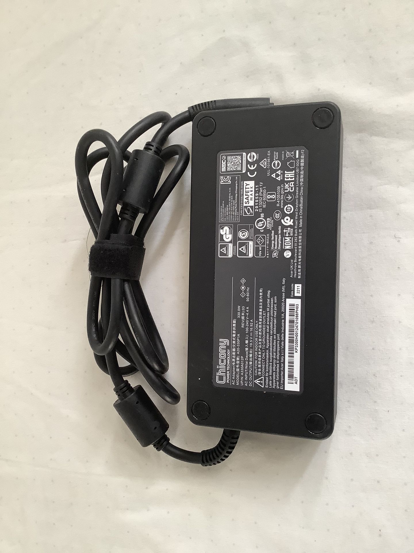 330W AC Adapter For Acer Predator Helios 18 PH18-72-93VM 16.92A US Power Supply