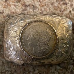 1921 Morgan Silver Dollar Belt Buckle