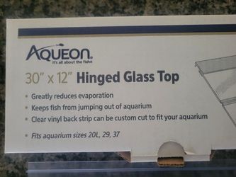 Aqueous 30"x12" Hinged Glass Top