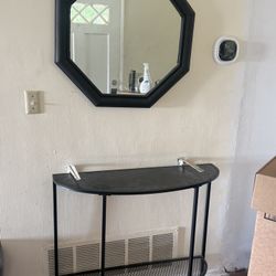 Front Entrance, Accent Table And Mirror