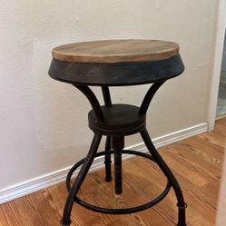 Wooden And Metal Stool