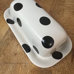 Kate Spade Polka Dot Butter Dish