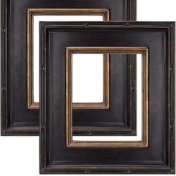 Museum Plein Aire Ornate Picture Frame - 12X16 Antique Black W/Gold Oil Set of 2