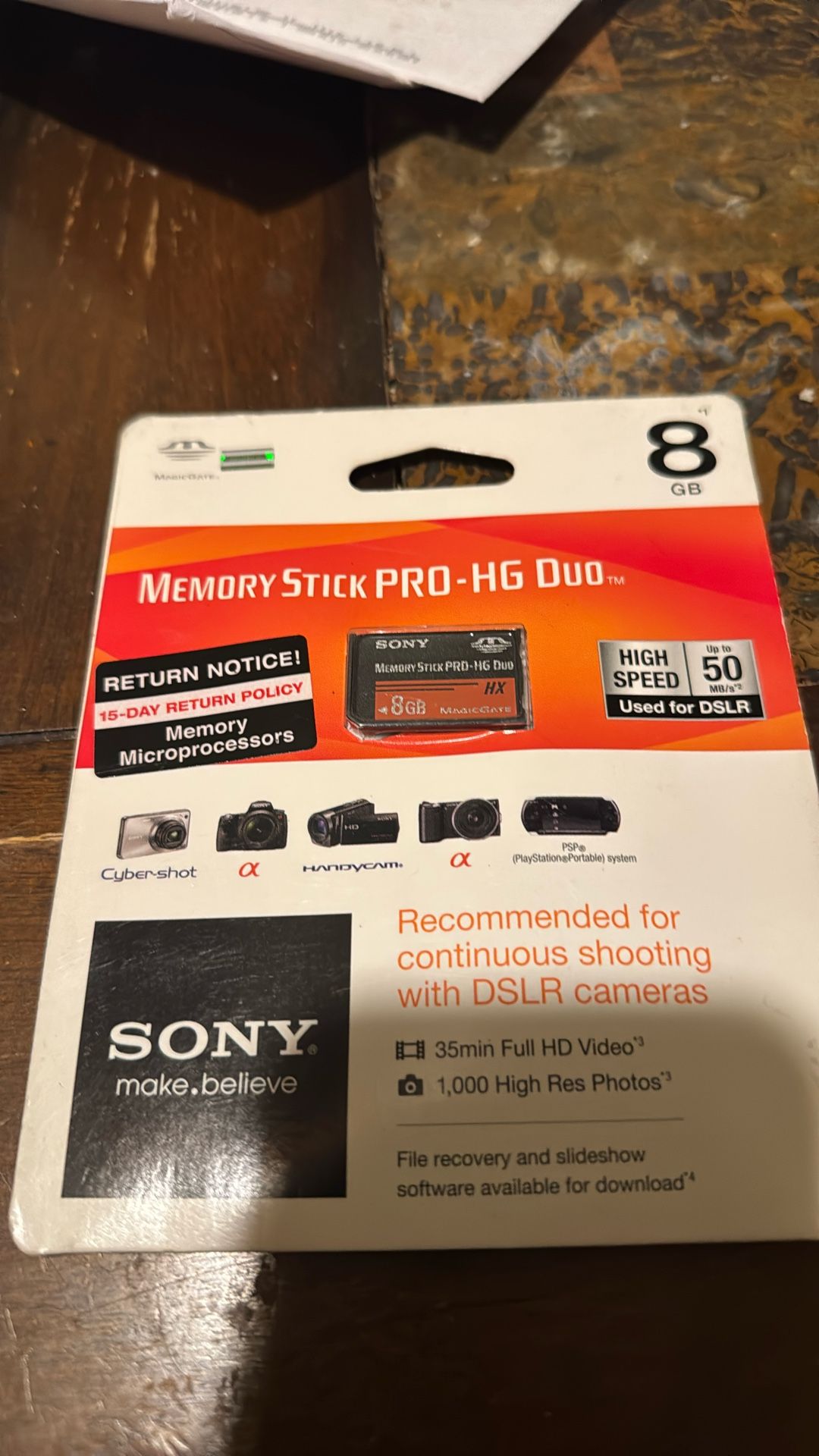 Sony Memory Card Pro HG Duo 8g