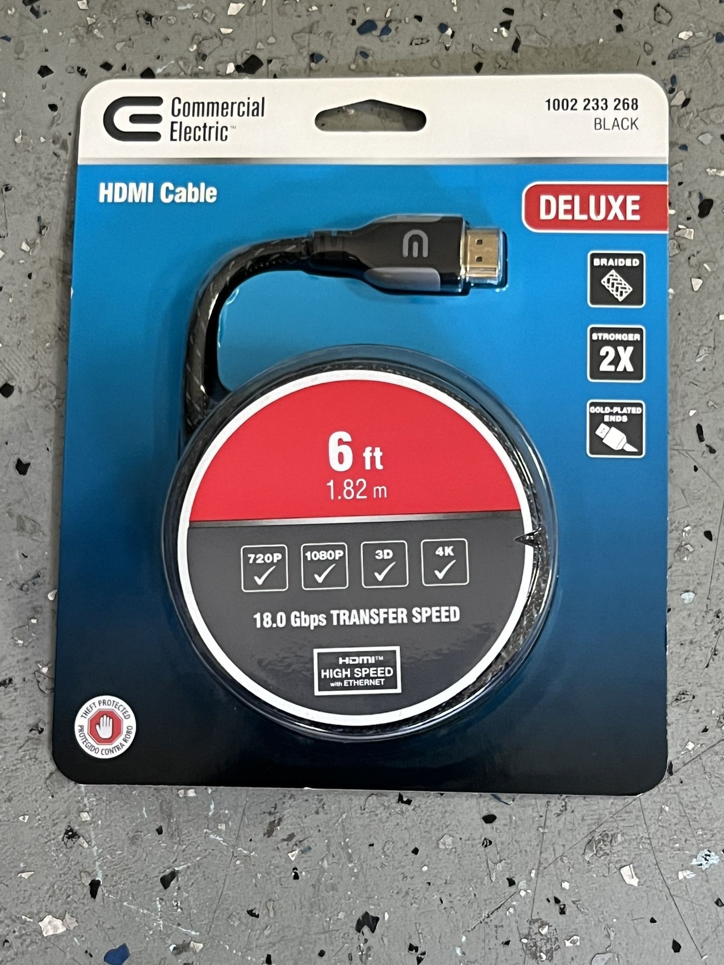 COMMERCIAL ELECTRIC 6 ft. Deluxe HDMI Cable BRAND NEW