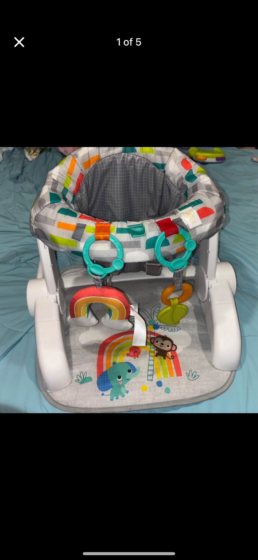 Bright Starts Learn-to-Sit 2- Position Floor Seat - Playful Paradise