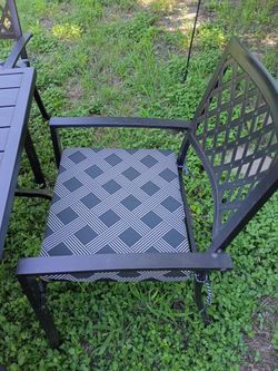 6 people patio set umbrella included, 6 cushions