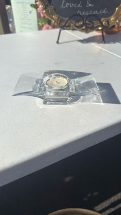 Name Lead Crystal Candle Holder