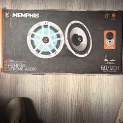 Memphis MXA80L 8” marine/coaxial speakers with RGB LEDs