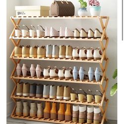 Bamboo Shoe Rack 