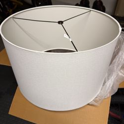 Pottery Barn Gallery Linen Drum Lamp Shade 19” XL