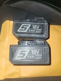 (Pair) Snap-on 18V 5.0Ah MonsterLithium Batteries CTB185 - Works Great