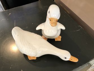 Antique ceramic ducks