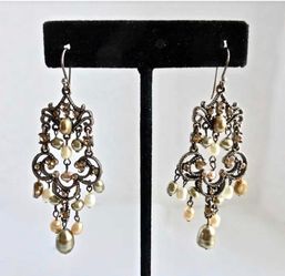 Vintage Liz Claiborne Chandelier Drop Dangle Earrings