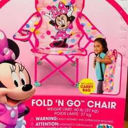 Minnie Mouse Fold’n Go Chair with Cup Holder